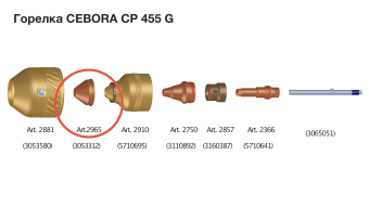 Защита сопла (форсунки) для CP 455G арт. 2965
