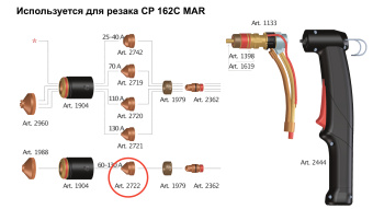 Форсунка (сопло) 3,10 мм для строжки арт. 2722 (5 шт)