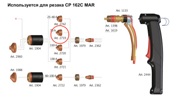 Форсунка (сопло) 1,35 мм 51-70А арт. 2719 (5 шт)