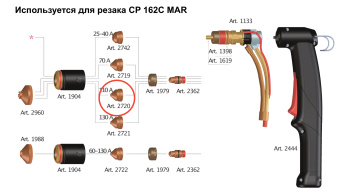 Форсунка (сопло) 1,50 мм 71-110А арт. 2720 (5 шт)