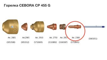 Электрод 40-50А (уп. 4 шт) для CP 455G арт. 2366